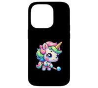 Rainbow Unicorn Hockey Cute Pastel Chibi Magic Case for iPhone 14 Pro