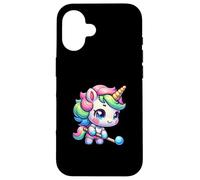 Rainbow Unicorn Hockey Cute Pastel Chibi Magic Case for iPhone 16
