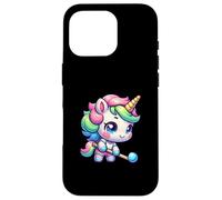 Rainbow Unicorn Hockey Cute Pastel Chibi Magic Case for iPhone 16 Pro