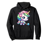 Rainbow Unicorn Hockey Cute Pastel Chibi Magic Pullover Hoodie