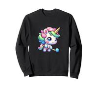 Rainbow Unicorn Hockey Cute Pastel Chibi Magic Sweatshirt