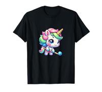 Rainbow Unicorn Hockey Cute Pastel Chibi Magic T-Shirt