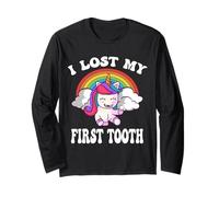 Rainbow Unicorn I Lost My First Tooth Funny Tooth Fairy Long Sleeve T-Shirt
