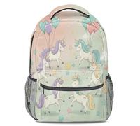Rainbow Unicorn Kids Backpack: Cartoon Printed Bookbag, Flying Fairytale Theme School Bag, Lightweight Durable Rucksack for Kindergarten Elementary School (print 3)
