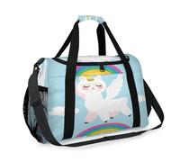 Rainbow Unicorn Llama Travel Duffel Bag for Girls Boys Women Men Llama Weekend Overnight Bag Shoulder Tote Luggage Handbag for Travel Sports Gym