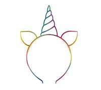 Rainbow Unicorn Party Headband (17cm x 24cm) - Vibrant, Multicolored, Magical Accessory - Perfect for Birthdays and Celebrations - 1 Pc