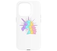 Rainbow Unicorn Pop It | Kid's Cute Christmas Case for iPhone 15 Pro