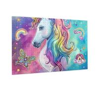 Rainbow Unicorn Printed Picture Puzzle 1000 Pieces,Personalised Jigsaw Puzzle,Wooden Jigsaw Puzzles For Adults And Kids,Fun Jigsaw Puzzles As A Xmas Gift Or Decorative Collection.