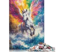 Rainbow Unicorn Puzzles500 Pieces Puzzles for Teenagers Gifts Family Activity Jigsaw Puzzles 500pcs (52x38cm)