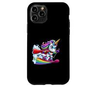 Rainbow Unicorn Ski Hero With Cape And Star Power Case for iPhone 11 Pro