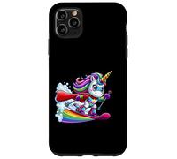 Rainbow Unicorn Ski Hero With Cape And Star Power Case for iPhone 11 Pro Max