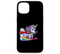 Rainbow Unicorn Ski Hero With Cape And Star Power Case for iPhone 13