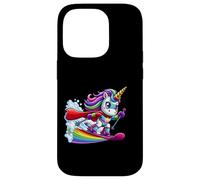 Rainbow Unicorn Ski Hero With Cape And Star Power Case for iPhone 14 Pro