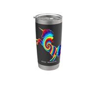 Rainbow Unicorn Stay Magical Tie Dye Spiral Stainless Steel Insulated Tumbler