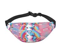 Rainbow Unicorn Travel Fashion Waist Bag, Suitable for Sports, Running, Cycling, Traveling, Fishing Boys Large Crossbody Waist Bag,