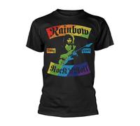 (XXL, Black) Rainbow Unisex Adult Long Live Rock N Roll T-Shirt