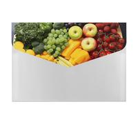 Rainbow Vegetable and Fruit File Folder 6-Pocket, Waterproof Accordion File Organizer with Snap Closure, Expanding Document Holder for Office, Home