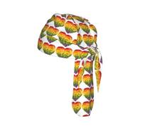 rainbow vegetable and fruit Print Helmet Cap Quick Dry Cycling Skull Wrap Breathable Polyester Adjustable Adult Summer Beanie