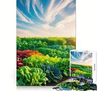 Rainbow Vegetable Garden Jigsaw Puzzles for Adults1000 Pieces Memory Boost Together Fun Image Assembly Art Collectible (38x52cm)