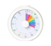 Rainbow Visual Timer 60 Min Rotary Knob Kids(White)