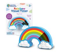 Rainbow Visual Timer for Kids, Sensory Timer for Autism, ADHD, 5 Time Increments, Light or Dark Mode, Ages 3+