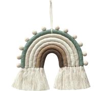 Rainbow Wall Decor Ornament Woven Cotton Rainbow Decor Wall Hanging with Tassels Rainbow Room Decor Wall Hanging for Wall Room Home Children's Room Decor