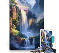 Rainbow Waterfall 1000-piece Puzzle for Teenagers Mind Exercise Toy Mind Calm Design Assembly Cherished Gift (50x75cm)