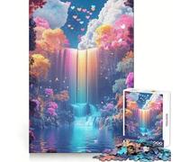 Rainbow Waterfall Dream Hard Jigsaw Puzzle for Adults 1000 Pieces Improve Memory Relaxed Mind Sharp Edge Stylish Gift (50x75cm)