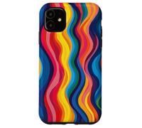 Rainbow Wave colors Stripe Case for Vibrant Flow design Art Case for iPhone 11
