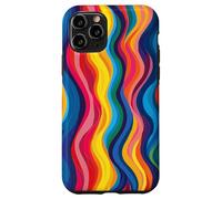 Rainbow Wave colors Stripe Case for Vibrant Flow design Art Case for iPhone 11 Pro