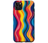 Rainbow Wave colors Stripe Case for Vibrant Flow design Art Case for iPhone 11 Pro Max