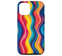 Rainbow Wave colors Stripe Case for Vibrant Flow design Art Case for iPhone 12/12 Pro