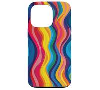 Rainbow Wave colors Stripe Case for Vibrant Flow design Art Case for iPhone 13 Pro