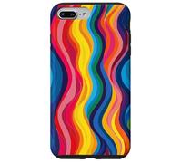 Rainbow Wave colors Stripe Case for Vibrant Flow design Art Case for iPhone 7 Plus/8 Plus
