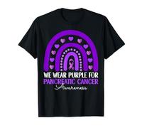 Rainbow We Wear Purple for Pancreatic Cancer Awareness T-Shirt