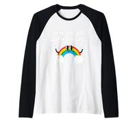 Rainbow We Will All Die Vintage Raglan Baseball Tee