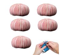 Rainbow Weaving Thread - Pastels Knitting Balls, High Strength Crafting Cord with Silky Finish Layers, Variegated Decorative Textile Material, Ideal for Summer Scarves Bags