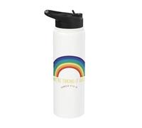 Rainbow We're Taking It Really Back Christian Bible Verse Stainless Steel Insulated Water Bottle