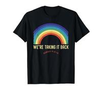 Rainbow We're Taking It Really Back Christian Bible Verse T-Shirt, Men, Black, 6X-Large