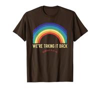 Rainbow We're Taking It Really Back Christian Bible Verse T-Shirt, Men, Brown, XX-Large