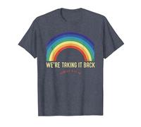 Rainbow We're Taking It Really Back Christian Bible Verse T-Shirt, Men, Heather Blue, Medium