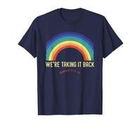 Rainbow We're Taking It Really Back Christian Bible Verse T-Shirt, Men, Navy Blue, Medium