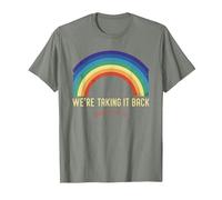 Rainbow We're Taking It Really Back Christian Bible Verse T-Shirt, Men, Olive Heather, Medium