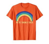 Rainbow We're Taking It Really Back Christian Bible Verse T-Shirt, Men, Orange, XX-Large