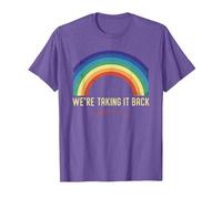 Rainbow We're Taking It Really Back Christian Bible Verse T-Shirt, Men, Purple Heather, 3X-Large