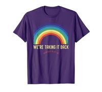 Rainbow We're Taking It Really Back Christian Bible Verse T-Shirt, Men, Purple, Small