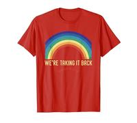 Rainbow We're Taking It Really Back Christian Bible Verse T-Shirt, Men, Red, XX-Large