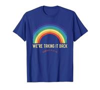 Rainbow We're Taking It Really Back Christian Bible Verse T-Shirt, Men, Royal Blue, Medium
