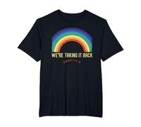 Rainbow We're Taking It Really Back Christian Bible Verse T-Shirt, Men's Big and Tall, Black, 6X Tall
