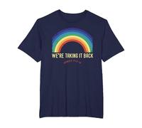 Rainbow We're Taking It Really Back Christian Bible Verse T-Shirt, Men's Big and Tall, Navy Blue, 5X Tall